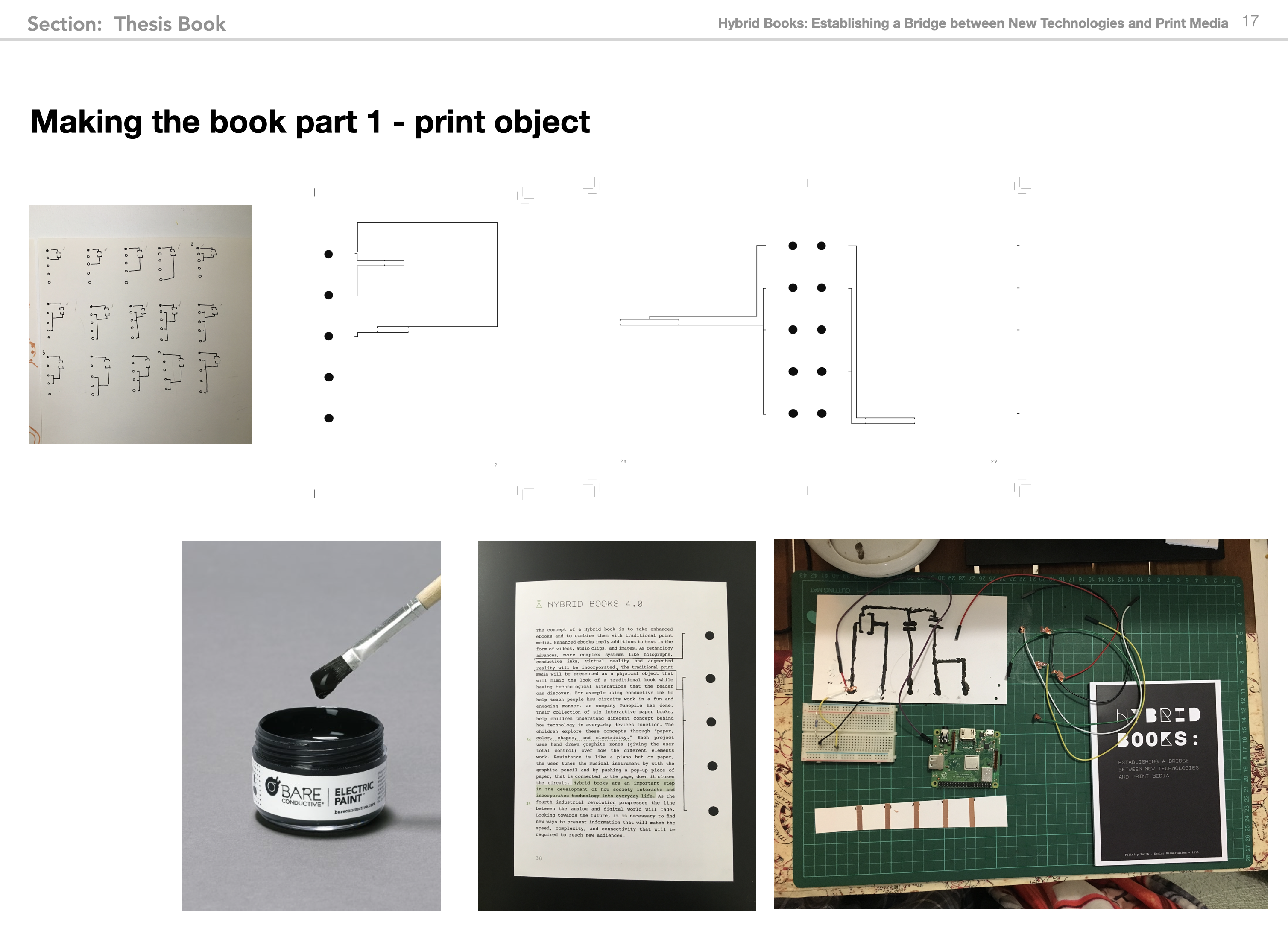 Process of building the hybrid book prototype